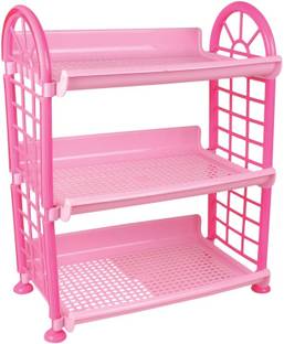 3D METRO SUPER STORE Plastic 3 Layer Plastic Rack Multipurpose Kitchen Storage Organizer Storage Basket