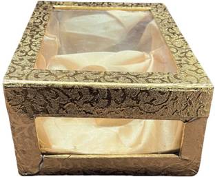 RADINT QUIRKY Wooden suhag chura box Decorative Box with Glass Top Storage Basket