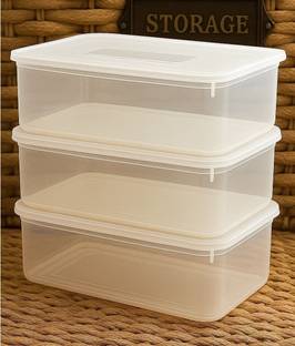 Craftbin Plastic Multipurpose Storage Basket with Lid, Kitchen Storage Basket, Organizer Boxes Storage Basket