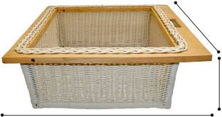 LIMRA Plastic Wicker Basket for Modular Kitchen Pull Out Basket for Onion19X20X8 inch Storage Basket