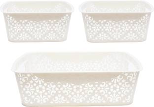 Cutting EDGE Plastic Sturdy and Break-Resistant for storing Beauty Products Fruits Vegetables Storage Basket