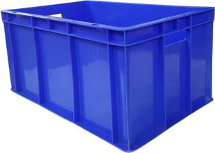 Singhal Plastic Multipurpose Rectangular Storage Crates 500 x 325 x 245 MM Heavy Duty Crates Storage Basket