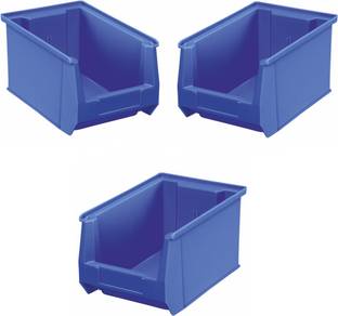 AURA PLAST Polypropylene Plastic Bin | Screws Storage | Open Crate | Electronic Material Bin | Tool Box Storage Basket