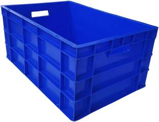Singhal Plastic Heavy Duty Multipurpose Rectangular Storage Box Crates 60x40x27 CM Storage Basket
