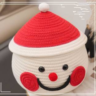 DYARCHY Cotton woven basket with cap Storage Basket