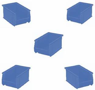 AURA PLAST Polypropylene Plastic Bin | Screws Storage | Open Crate | Electronic Material Bin | Tool Box | Storage Basket