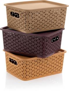 Ashirvad Plastic Multipurpose Organized Plastic Medium Size Storage Basket Storage Basket