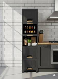 MAXTID Plastic 5 Layer Grey Cabinet Your All In One Home & Office Organizer Storage Basket