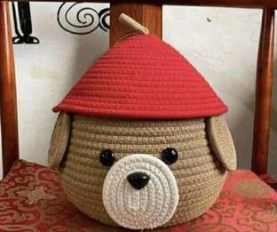 SIYA TEXTILES Jute Storage Basket
