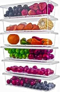 VATUKDY Plastic 1.5 LTR KITCHEN FRIDGE FOOD FRUIT VEGETABLE GROCERY STORAGE BASKET CONTAINER BOX Storage Basket