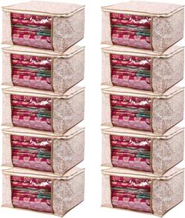 Vervita Storage Cover Bag Storage Box Pack of 10 Clothes Storage Bag with Zipper Storage Box