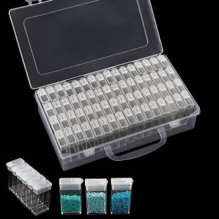 zvonko Multi Grid Component Organizer 64 Grids Plastic Transparent Storage Tool Box Storage Box