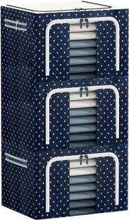RAIYARAJ Clothes Storage Organizer Bins Containers, Storage Bins Cloth Steel Frame Box Storage Box