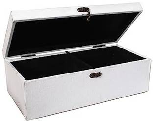 LITTLE BIRDIE Paintable Canvas MDF Box With Latch L12 X W6 X H4 Inch 1Pc Storage Box
