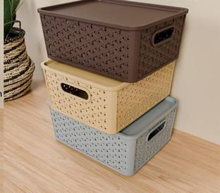 Radhe Krishna Storage Basket Set 3 Piece Storage Box