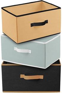 JustandKrafts folding storage box organizer for toys baby cloth pack of 3 Storage Box Storage Box