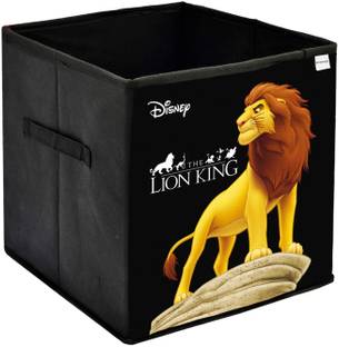 HOMESTIC Disney Lion King Print Foldable Large Size Cloth Storage Box Toy (Black) Storage Box