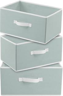 Craft Bazar Multipurpose Rectangular Organizer with Side Handle for Toys/Cloths Pack of 3 Storage Box