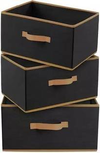 Craft Bazar Foldable Rectangular Drawer Storage Organizer with Side Handle for Toys/Cloths Storage Box