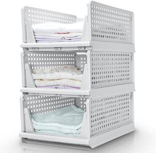 Novatic Foldable Drawer Rectangular Large Capacity Clothes, Toys Storage Bag Organizer Storage Box