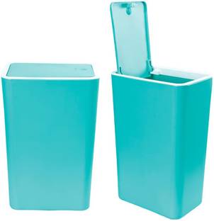 Gluman Push-Button Smart Bin | With Unique Push Lock System | 8 Litres Bin ( Set of 2 ) Storage Box