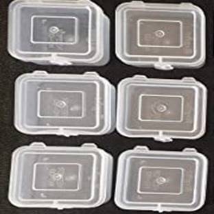 Shivarth Small Size Transparent for all regular use Plastic Boxes Perfect Use 6pcs Storage Box