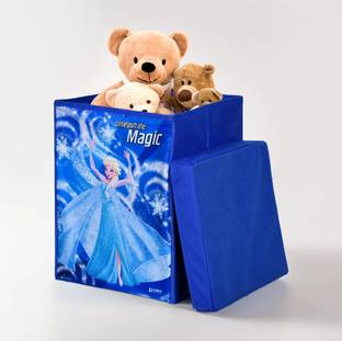 DISNEY Frozen Toy Storage Box with Lid & Handle|60 LTR|Navy Blue Storage Box