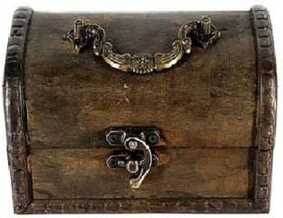 53 Arts Wooden Box Antique Design Brown (1 Pcs) Storage Box