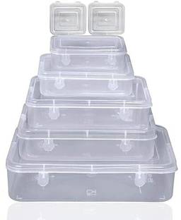 PMW Small Clear Plastic Beads Storage Containers Box Storage Box