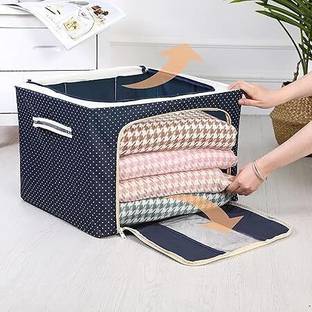 MOOZICO Large Capacity Multifunction Foldable Storage Bag with Steel Frame Clothes Cover