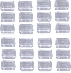 Shivarth Small Clear Plastic Containers Storage Boxes size 4x11x7 cm (Pack of 24) Storage Box