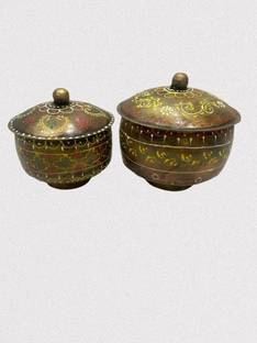 Maboleesham IRON SPICE BOX HAND PAINTED Storage Box