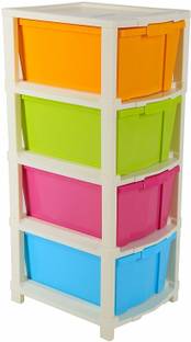 enerex 4xl Multifinish Unbreakable Plastic Free Standing Modular Storage Box Drawer Plastic Free Standing Chest of Drawers