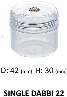 PMW Plastic thread Spill Proof Box - Single Dabbi 22 - Pack Of 12 = Round Box Storage Box