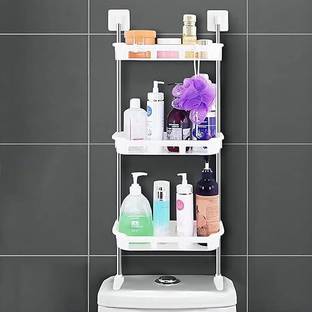 Shalvi 3 Tier Plastic Storage Shelf for Toilet, Bathroom Plastic Wall Shelf