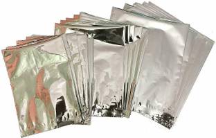 DNY 100 Pcs Aluminium Silver Foil Pouches (4X6) Aluminium Storage Pouch