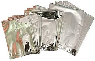AgrohA Silver pouch size_6*8inch (Pack of 100) Plastic Storage Pouch