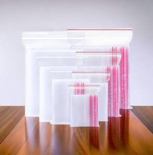 Artify 5x6 Inch 100 Pcs Transparent Reusable/Resealable Airtight Zip lock Bag Plastic Storage Pouch