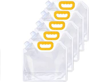 ANADI 2.5 L Kitchen Storage Bag Grains Rice Moisture Proof Sealed Bag Handle Stand Up Plastic Storage Pouch