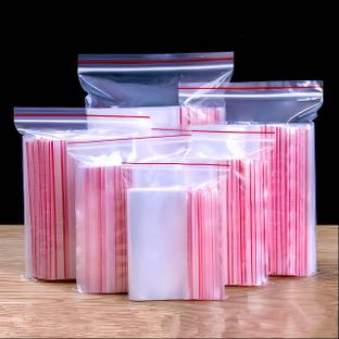 ZYGOMA 5x7 Inch Ziplock Pouch, Reusable, Resealable, Zipper Plastic Bags, 56 Microns Plastic Storage Pouch