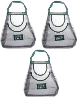 KUNYA Reusable Mesh Bags for Fruit and Vegetable Hanging Storage Bag Pack 2 Polyester, Cotton Storage Pouch