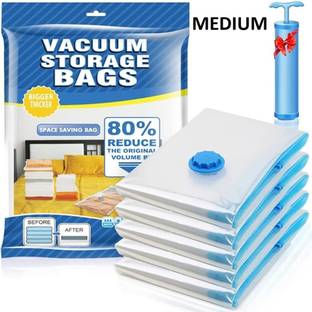 VISHWA Storage Vaccum Bag pack of 6 (Medium 50 X 70 cm) Travel Storage Vacuum Bags