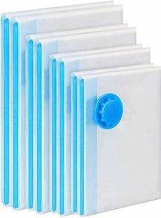 WOLBLIX Vacuum Bags Reusable Space Saver Quit Vacuum Plastic Storage Bag 32 Pack (8 x Jumbo, 8 x Large, 8 x Medium, 8 x Small) for Clothes, Blankets, Home & Travel , Compression Sealer Bags Travel Storage Vacuum Bags