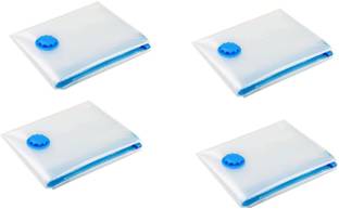 Birudmart Vacuum Storage Sealer Bags for Clothes, Dress, Winter Coats, Blankets, Pillows Comforters for Travel Space Saver Seal Compression Bags without Pump (Set Of 4) (50 X 60 CM) Travel Storage Vacuum Bags