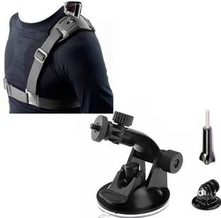 quikprof Suction Cup and Shoulder Strap Mount Harness for Gopro Strap