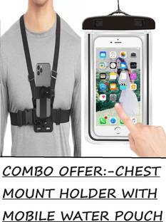 TECHNUV Mobile Phone Chest Strap Mount GoPro Chest Holder With (Mobile Waterproof Pouch) Strap