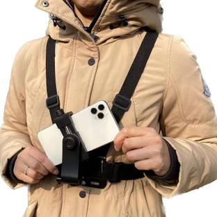 Like Star MotoVlogging Mobile & Camera Chest Harness Mount with Mobile Holder Strap