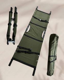 sanvin india Two Fold Stretcher for Patients, Easy Folding Stretcher