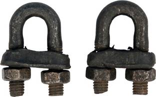 Delcot Wire Rope Clamp 16 mm (Set of 2) Heavy Duty Black Colour, Strong & Durable 16 Badminton String - 2.3 inch