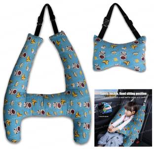 Pseudo H-Shape Car Headrest Pillow for Kids, Toddler Travel Pillow for Travel Stroller Pram Pad